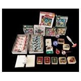 Vintage Glass and Wood Christmas Ornaments