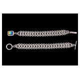Hand Made Sterling Link Bracelets
