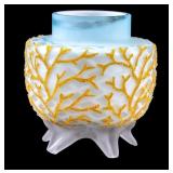 Thomas Webb Victorian Coralene Satin Glass Vase