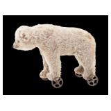 Antique Steiff Polar Bear On Wheels