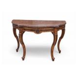 19th C 2 Tone Wood French Hall Table