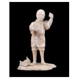 Antique Chinese Hand-Carved Figural Statue