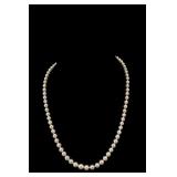 Graduated Pearl Necklace, 20 1/2 Inches
