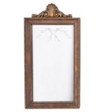 Antique Etched Shell Topped Wall Mirror