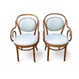 Antique Thonet  Curved Arm Chairs (Pair)