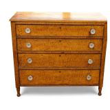 Tiger Maple Chest of Drawers