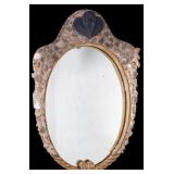 Oval Scallop-Shell Decorated Mirror