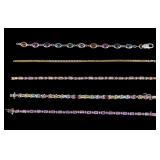 4 Sterling Silver Tennis Bracelets