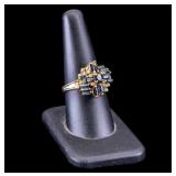 Rachel Koen Blue Sapphire & Diamond Ring