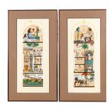 Pair of Jan Fleck Etchings