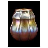 LCT Tiffany Iridescent Art Glass Vase