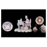 Early Capodimonte Porcelain Figurine and Cup Sets