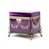 Royal Rudolstadt Purple & Gilt Jewelry Casket