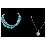 Sterling Turquoise and Quartz Necklaces