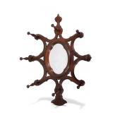 Victorian Walnut Hanging Hat Rack