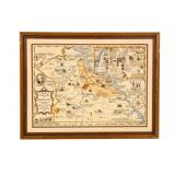 Edwin Tunis Illustrated Map of York County, PA