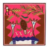 Huichol Yarn Painting, Eualio Gonzales Martinez