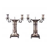 Pair of S.P. 2000 Bronze Candelabras