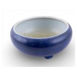 Chinese Poreclain Blue Glaze Lotus Pond Bowl