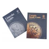 US Lincoln + Canadian Cents Whitman Folders