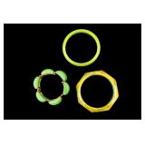 Green Bakelite Bracelets
