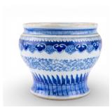 Chinese 19C Blue & White Jardiniere