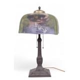 Pittsburgh Lamp and Shade w/ Swan Decoration