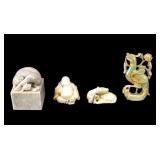 Chinese Carved Hardstone (4pcs)