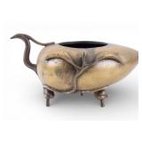 19th C Chinese Bronze Peach Form Censer
