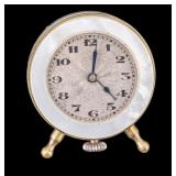 Victorian Miniature Mother of Pearl Clock