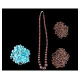 Cherry Bakelite Necklace and Howlite Beads