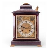 George II Style German Mahogany Mantle Clock