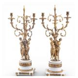 19th C French Louis XVI Style Figural Candelabras