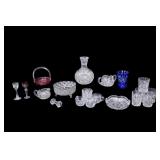 Cut Crystal and Colored Glass Tableware
