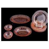 Pink Depression Glass (13 Pcs)