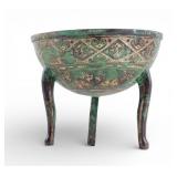 Antique Chinese Bronze Footed Censer