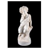 Italian Carved Marble Figural Sculpture, Firenze