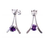 Vintage Sterling Cat Earrings