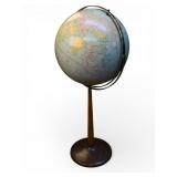 Mid-Century Modern Teak Floor Globe