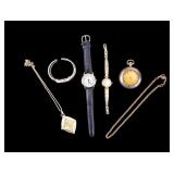 Elgin Pocket Watch and Other Wrist Watches