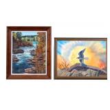 Wanta Davenport (AM, 20th C) Oil on Board (2)