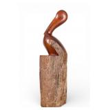 Carved Ironwood Pelican Sculpture