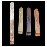 Carved Smooth Stone Hair Pins