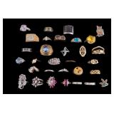 Costume Rhinestone and Inlay Rings (31)
