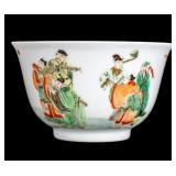 Antique Chinese Wucai Qing Kangxi Cup