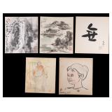 Japanese Shodo and Inkwash Panels