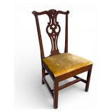 Carved Mahogany English Chippendale Side Chair