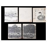 Japanese Inkwash Paintings on Board
