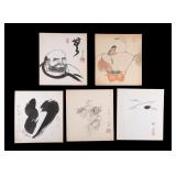 Japanese Inkwash and Watercolor Panels