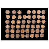 Group of 47 Indian Head Cents
